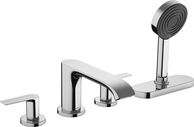 4-hole rim mounted bath mixer with sBox