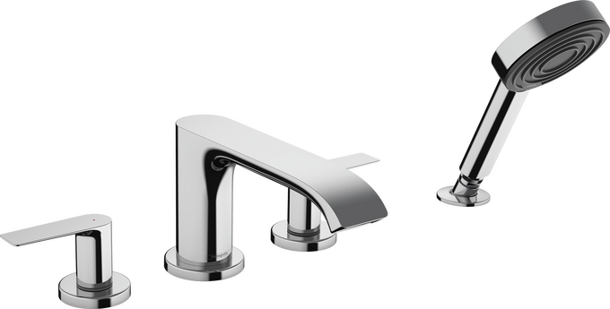 4-hole rim mounted bath mixer