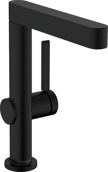 ééngreeps wastafelmengkraan 230 draaibare uitloop met afvoerplug