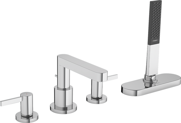 Mélangeur de baignoire 4 trous pour montage sur bord de baignoire avec sBox