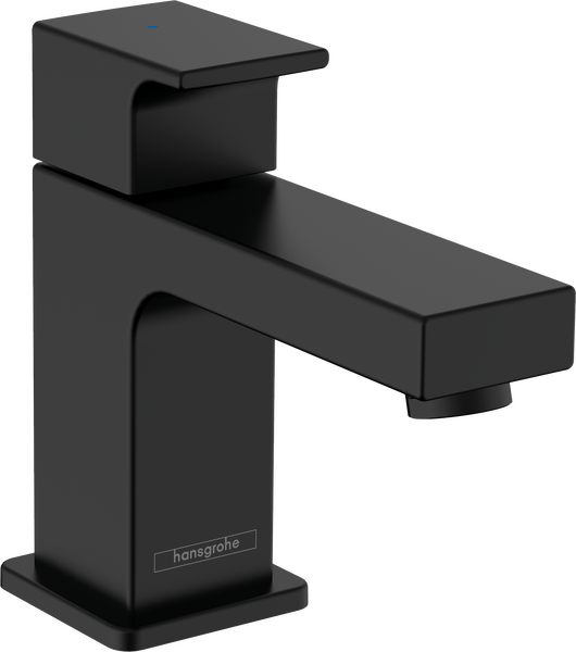 Pillar tap 70 with lever handle for cold water or pre-adjusted water without waste set Matt Black