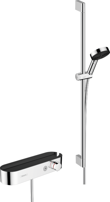 Set de ducha visto 105 3jet Relaxation con termostato ShowerTablet Select Combi barra de ducha 90 cm