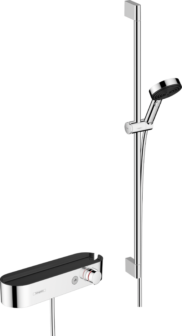 Set de ducha visto 105 3jet Relaxation con termostato ShowerTablet Select Combi barra de ducha 90 cm