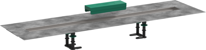 Kit d'installation 100 cm pour caniveau de douche linéaire encastré dans le sol à carreler
