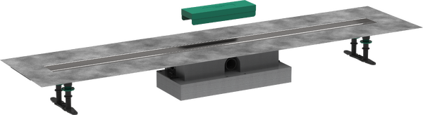 Set complet pour installation faible hauteur des caniveaux Raindrain Match ou Rock - 120 cm