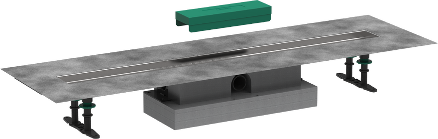 hansgrohe Grundkörper Duschrinnen: uBox universal, Komplettset für