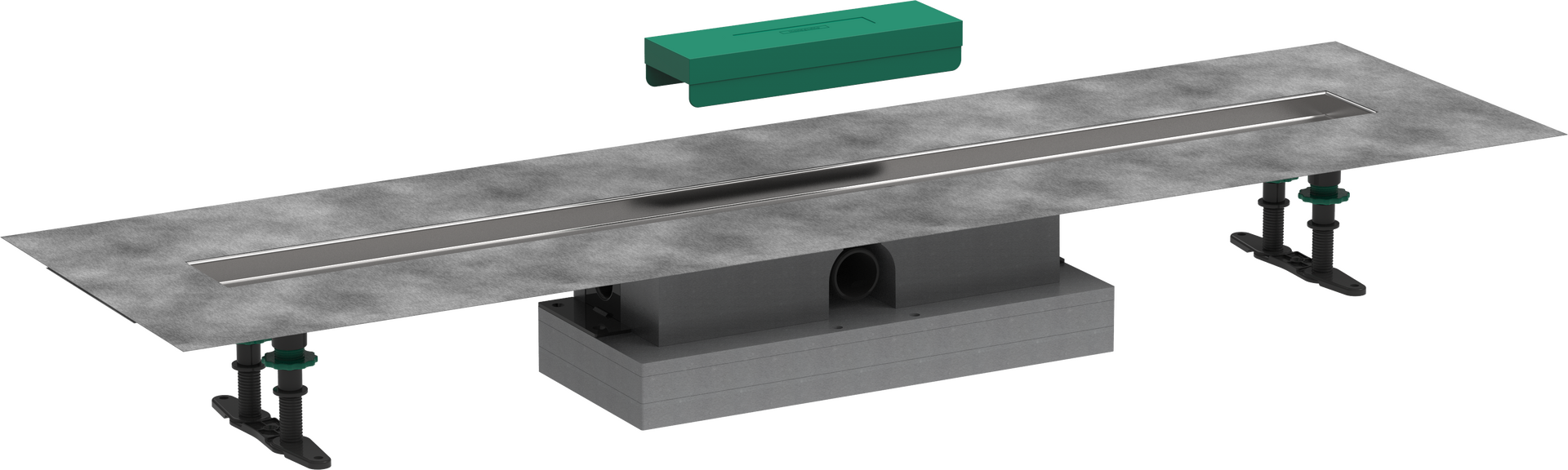 Cijeli set za ravnu instalaciju - 1000 za linearne tuš odvode (koji se mogu popločiti)