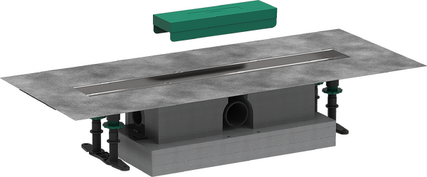 Úplná súprava pre štandardnú inštaláciu – 600 pre vrchné súpravy sprchových žľabov