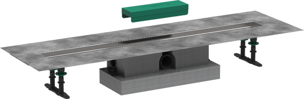 Set complet pour installation hauteur standard des caniveaux Raindrain Match ou Rock - 90 cm