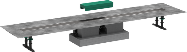 Set complet pour installation hauteur standard des caniveaux Raindrain Match ou Rock - 120 cm