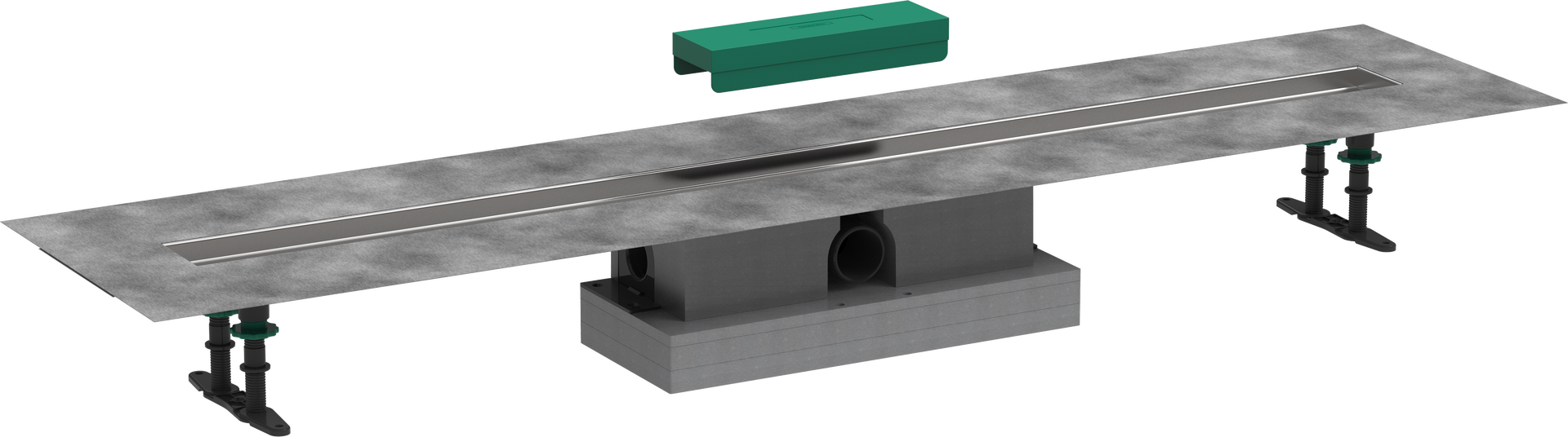 Komplettset für Standardinstallation 1200 für Duschrinnen Fertigsets