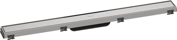 Desagüe de ducha lineal 800 tapa trasera enlosable con marco de altura ajustable