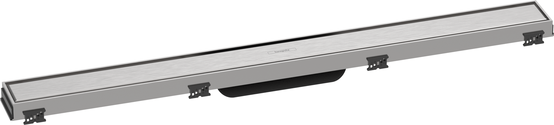 Canalina doccia lineare 800 con cornice ad altezza regolabile