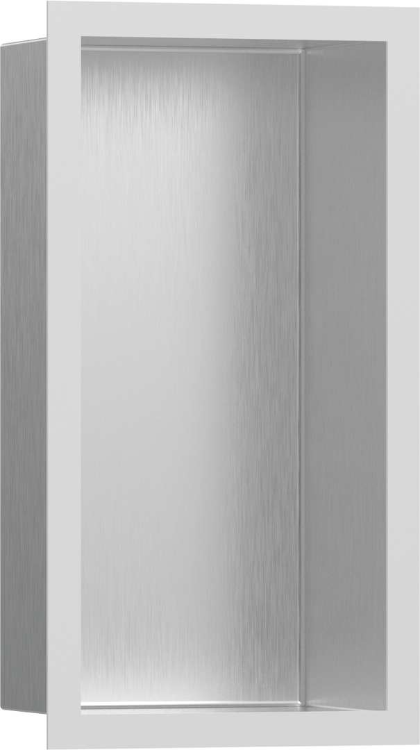 Veggnisje børstet rustfritt stål med designramme 300/150/100