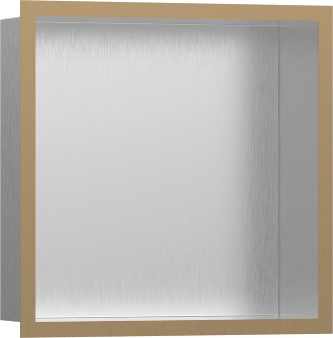 Wall niche Brushed Stainless Steel with design frame 300/300/100