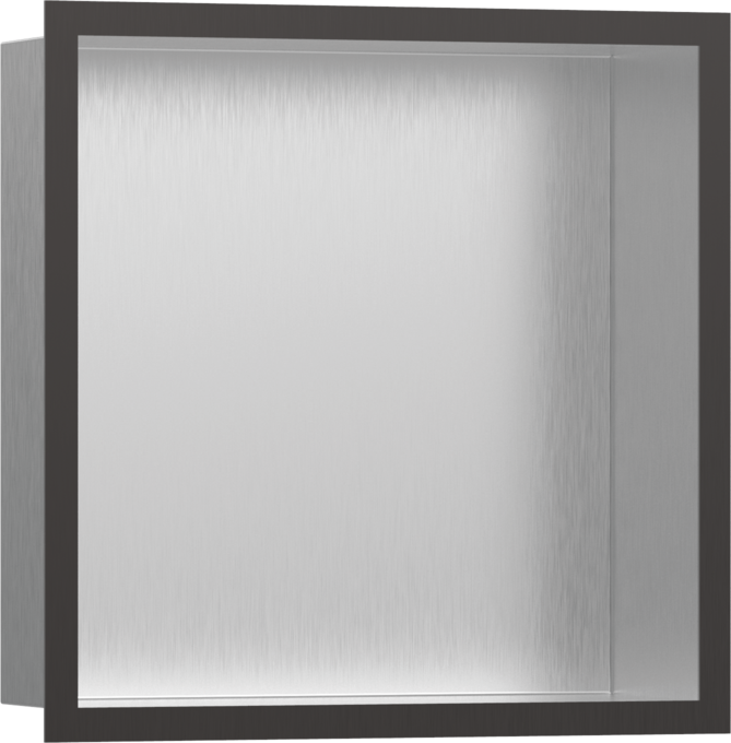 Wall niche Brushed Stainless Steel with design frame 300/300/100