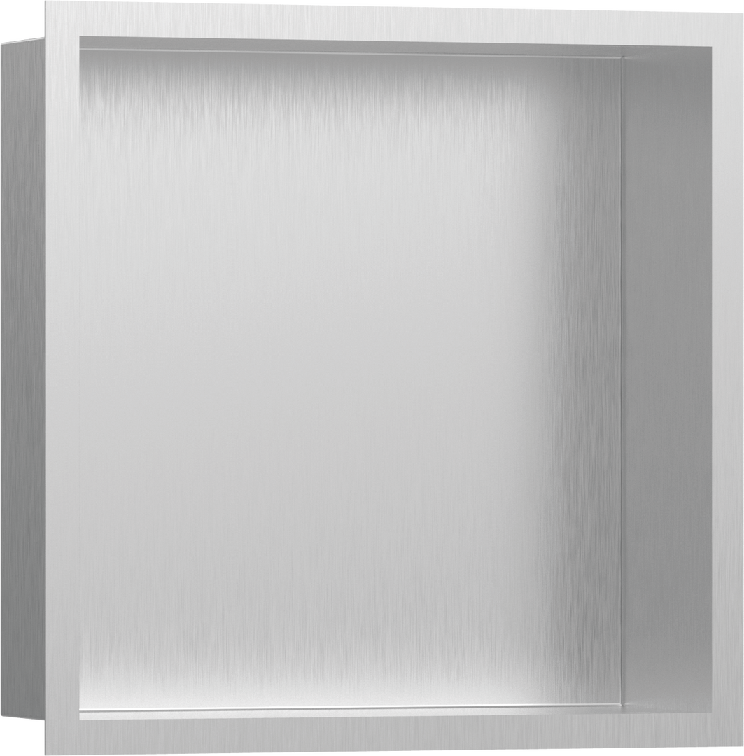 Wall niche Brushed Stainless Steel with design frame 300/300/100