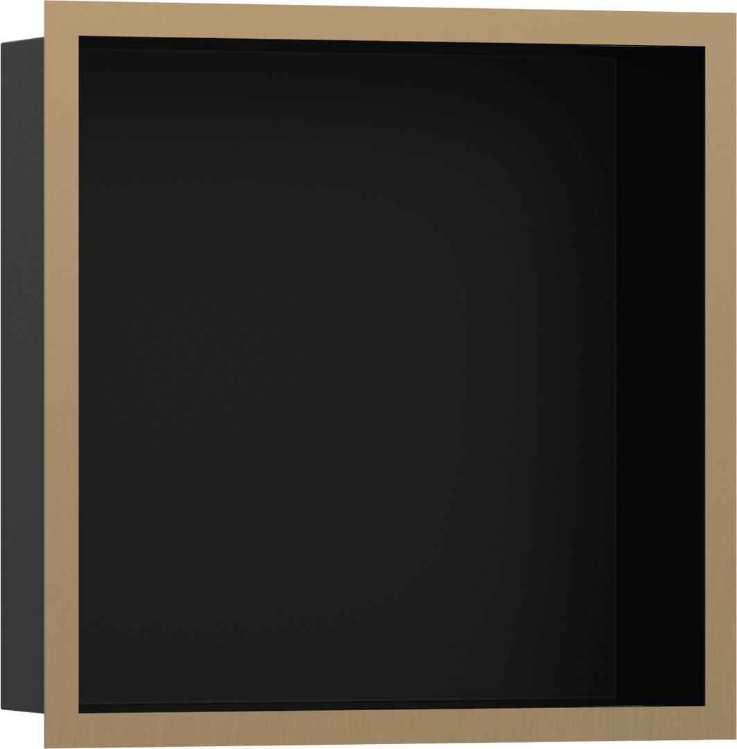 Wall Niche Matte Black with Design Frame 12"x 12"x 4"