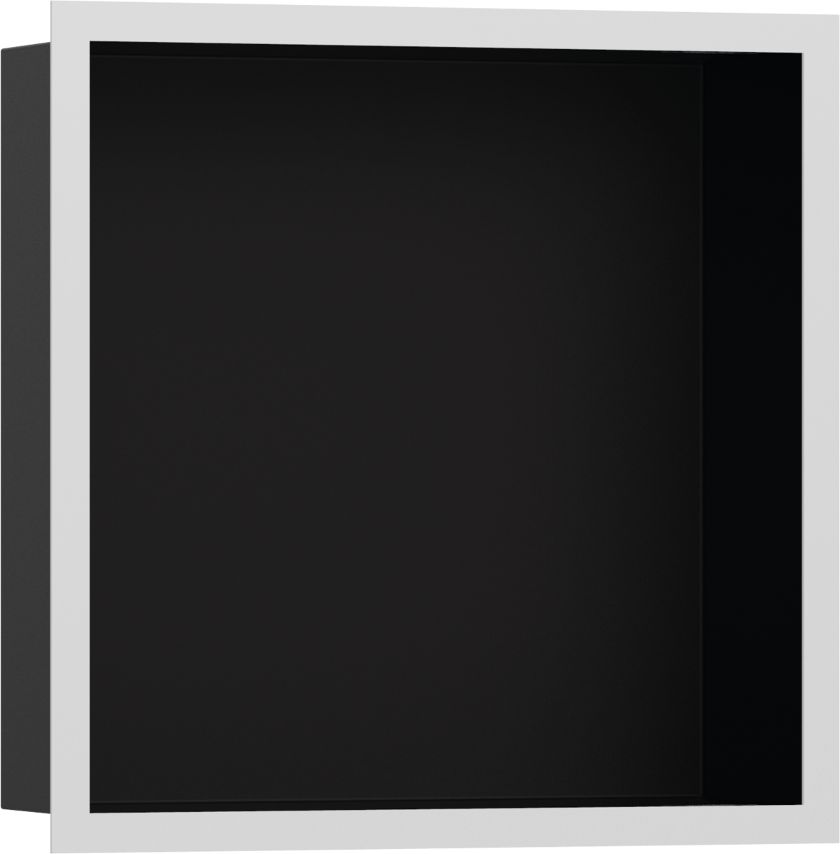 Wall Niche Matte Black with Design Frame 12"x 12"x 4"