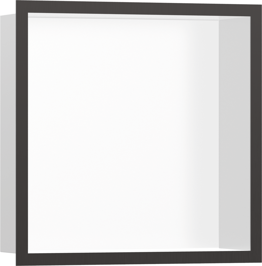 Настенный короб с дизайнерской рамой 300/300/100 в поверхности "матовый белый"