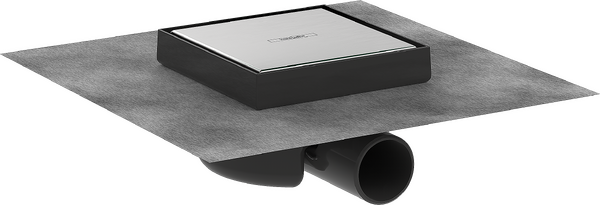 Set completo de desagüe de ducha 150/150 con parte posterior alicatable