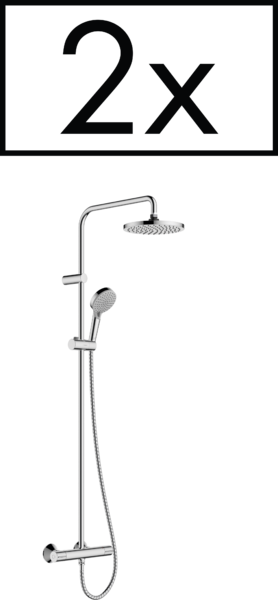 Showerpipe 200 1jet con termostatico - pacchetto da 2pz Showerpipe 200 1jet con termostatico - pacchetto da 2pz