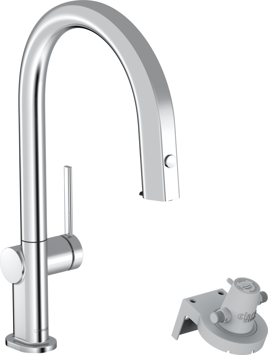 hansgrohe Kitchen mixers: Aqittura M91, SodaSystem 210, pull-out spout,  1jet, sBox lite, starter set, Item No. 76839000