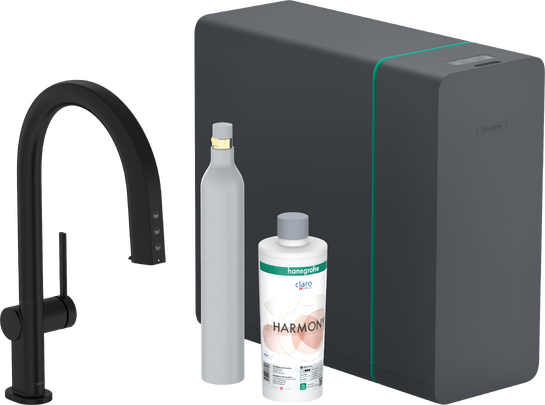 hansgrohe Aqittura M91 SodaSystem 210, pull-out spout, 1jet, sBox