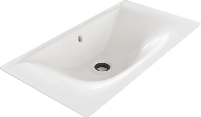 Above counter basin 760/390 without tap hole and with overflow