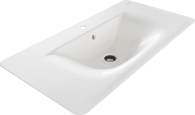 Furniture washbasin 1000/500 with tap hole and overflow