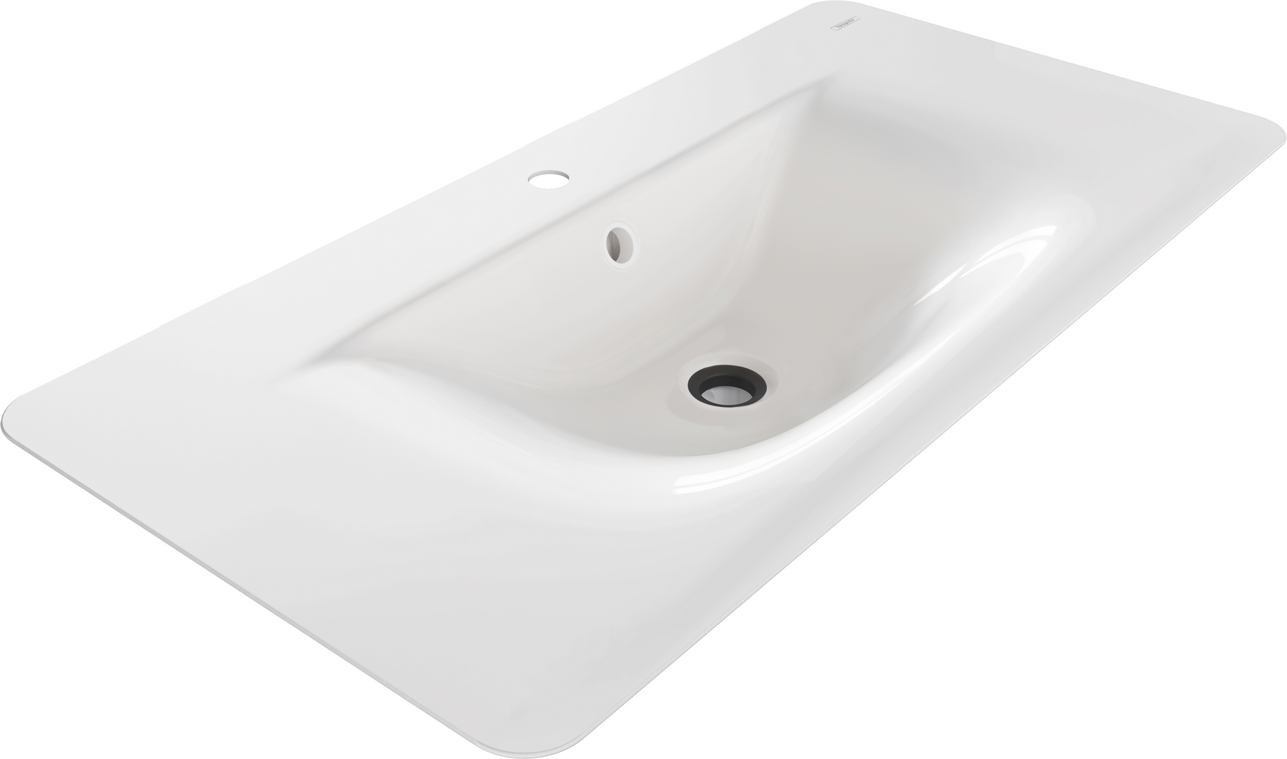 Furniture washbasin 1000/500 with tap hole and overflow