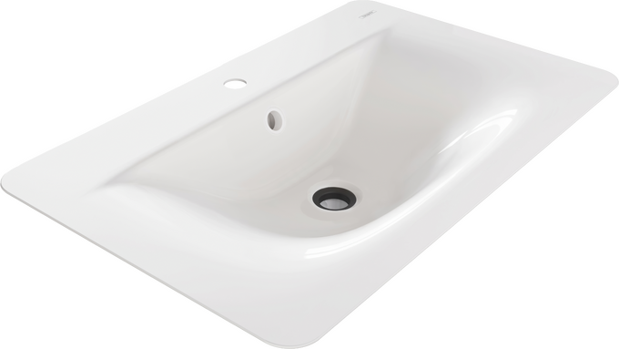 Furniture washbasin 800/500 with tap hole and overflow
