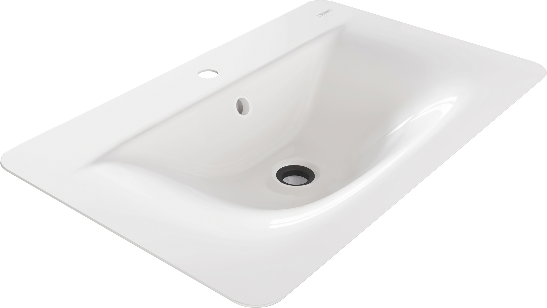 Furniture washbasin 800/500 with tap hole and overflow