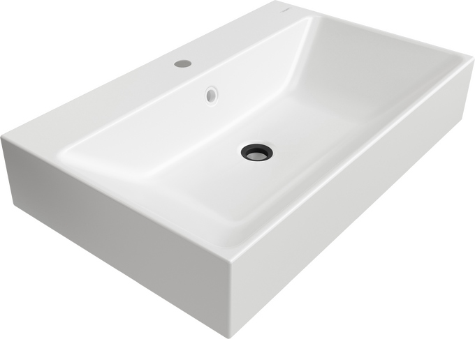 Furniture washbasin 800/500 with tap hole and overflow