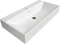 一体盆1000 x 500 mm，带龙头安装孔和落水