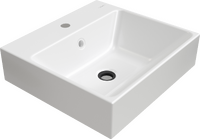 碗盆500 x 460mm，带龙头安装孔和落水