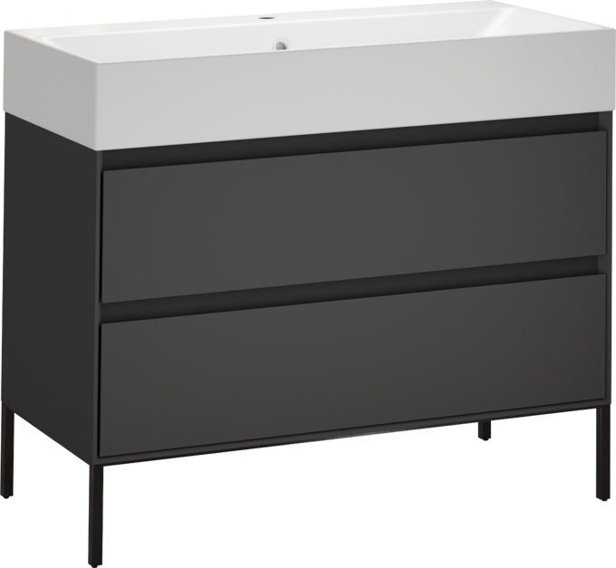 Vanity unit for furniture wash basin and wash bowl with tap hole 100 x 50 cm