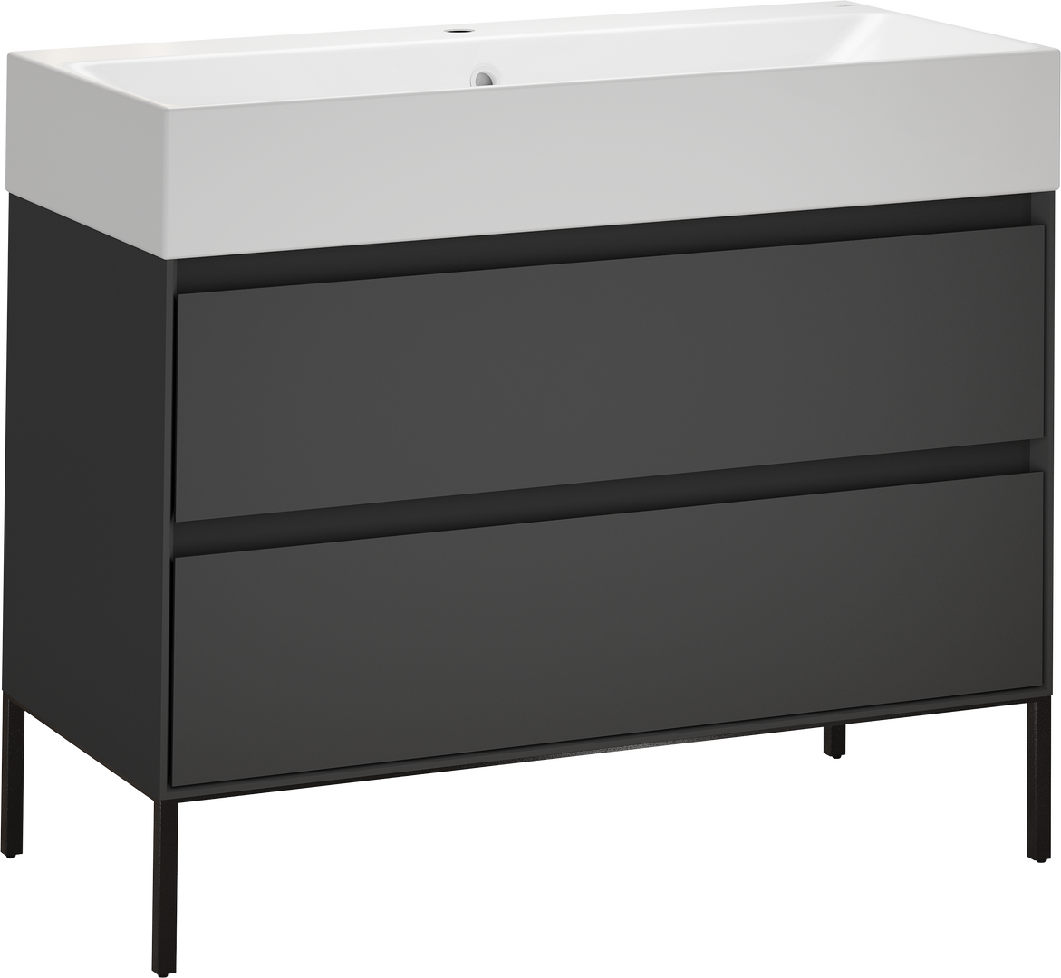 Vanity unit for furniture wash basin and wash bowl with tap hole 100 x 50 cm