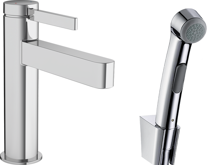 hansgrohe Washbasin mixers: Finoris, Single lever basin mixer 110 with bidette hand shower and shower hose 160 cm, Item No. 76210000 hansgrohe Washbasin mixers: Finoris, Single lever basin mixer 110 with bidette hand shower and shower hose 160 cm, Item No. 76210000
