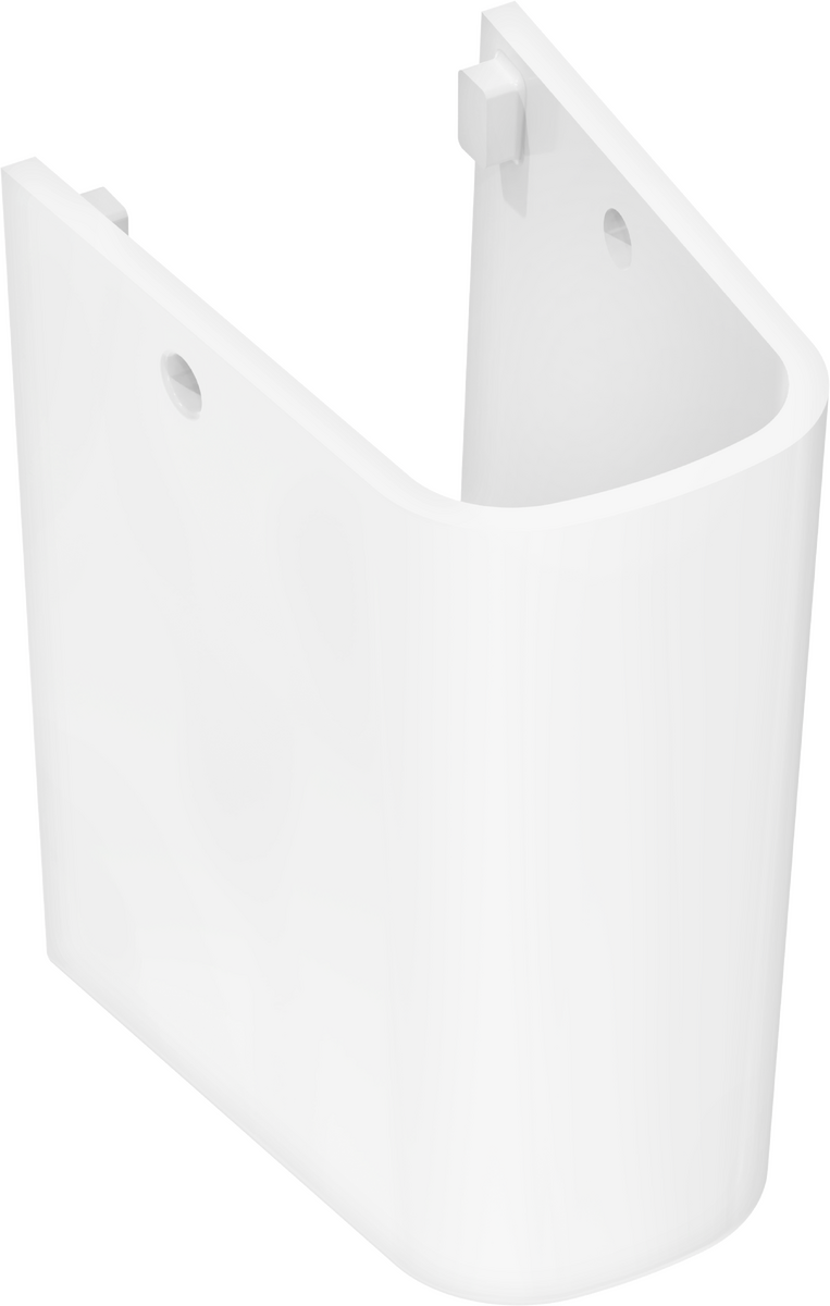 Half pedestal for handrinse basin