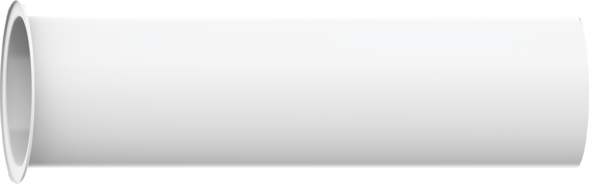 Straight pipe 30 cm with rim