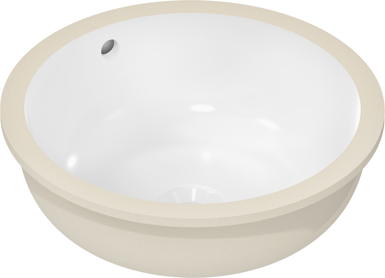 Underlimet håndvask 350/350 uden hanehul med overløb