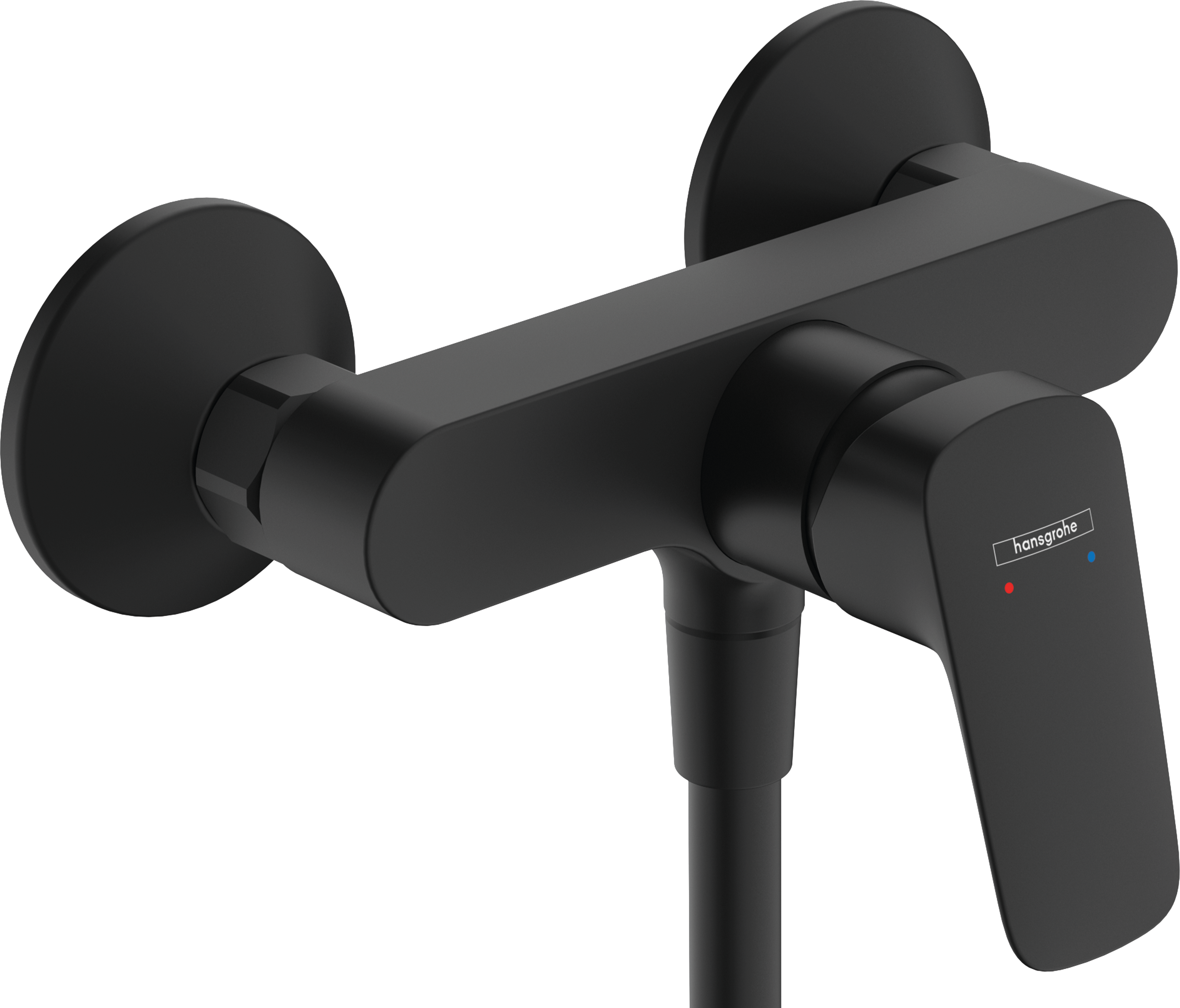 Single lever shower mixer for exposed installation with 2 flow rates