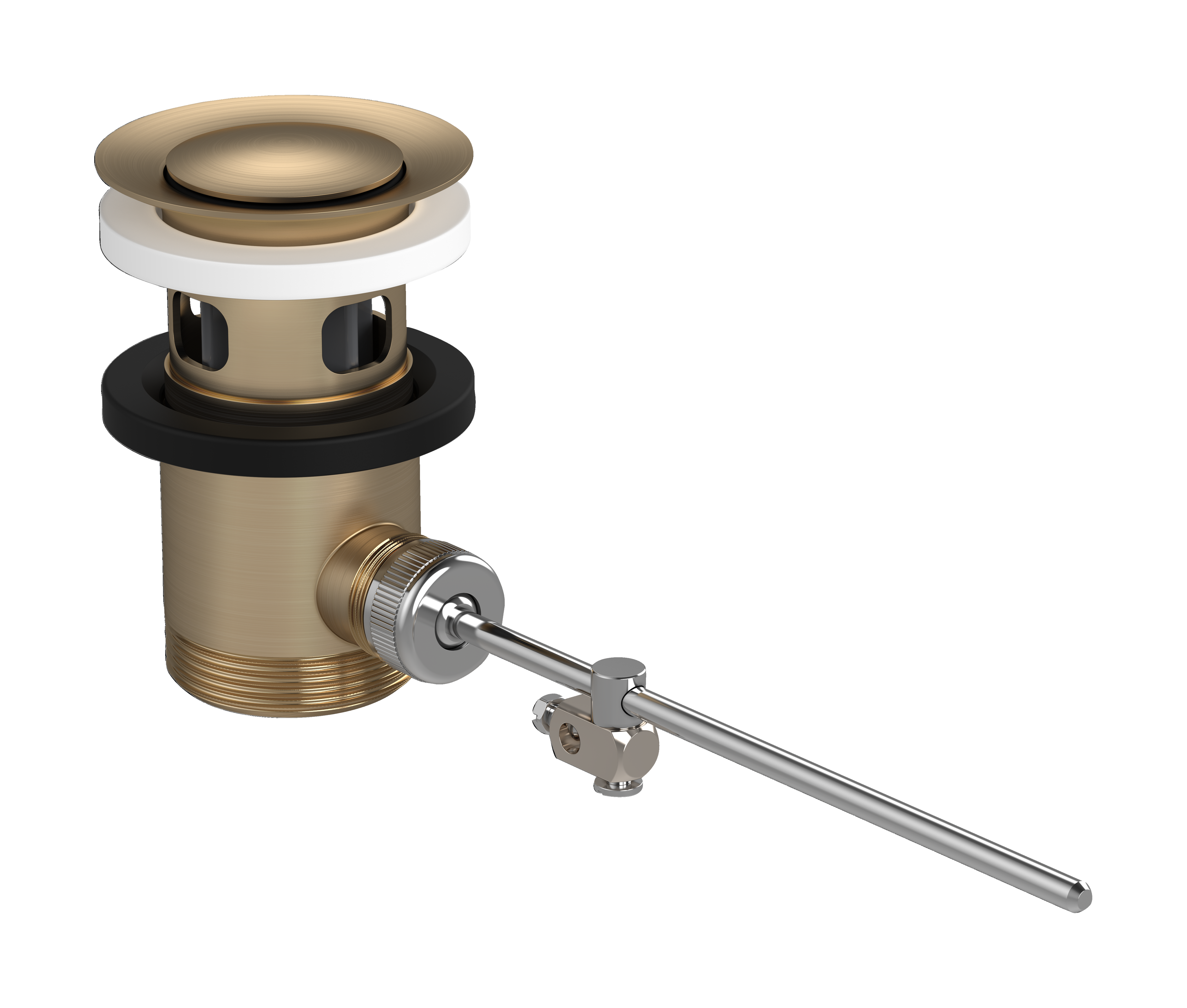 Waste set pop-up for basin and bidet mixers