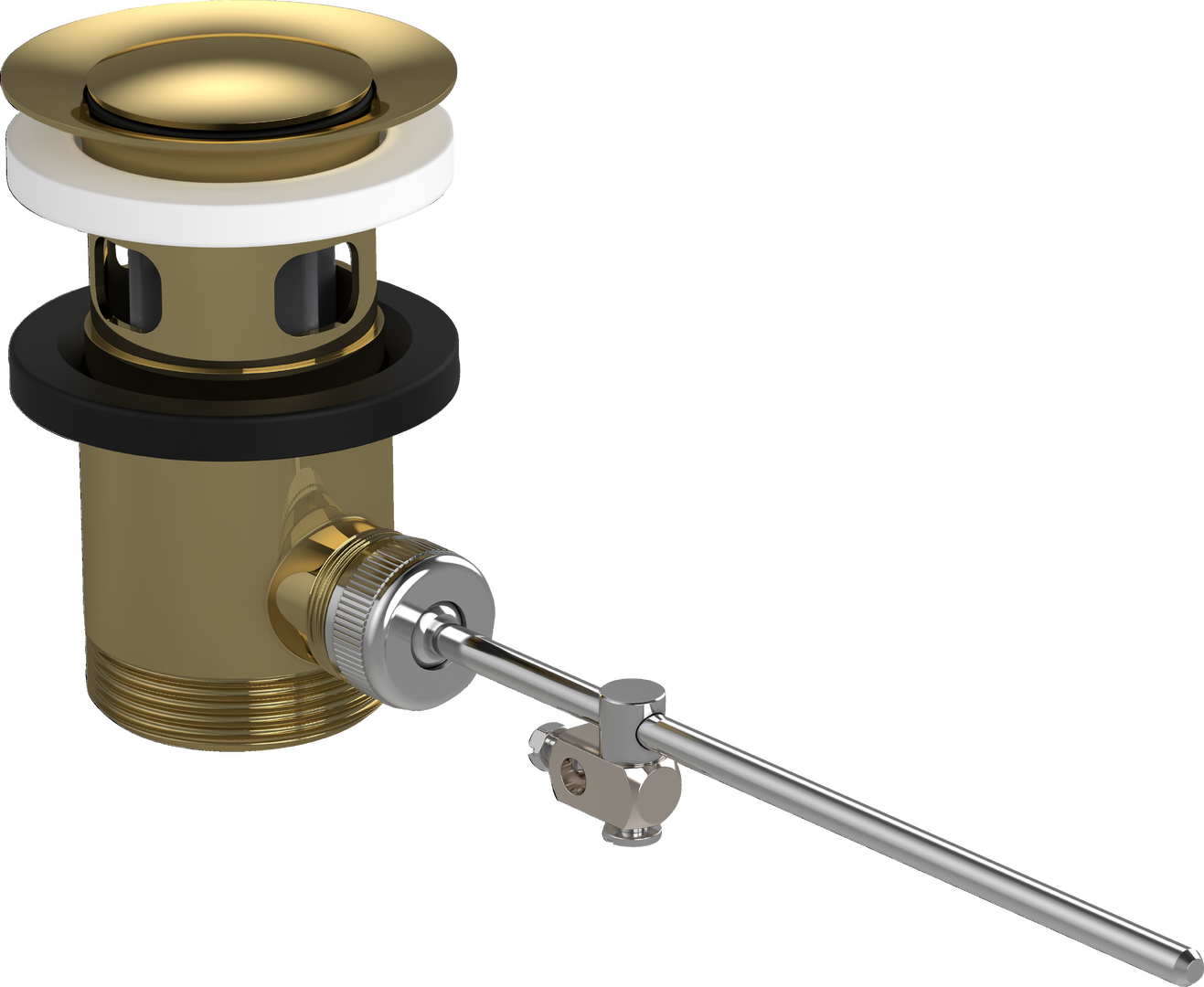 Waste set pop-up for basin and bidet mixers