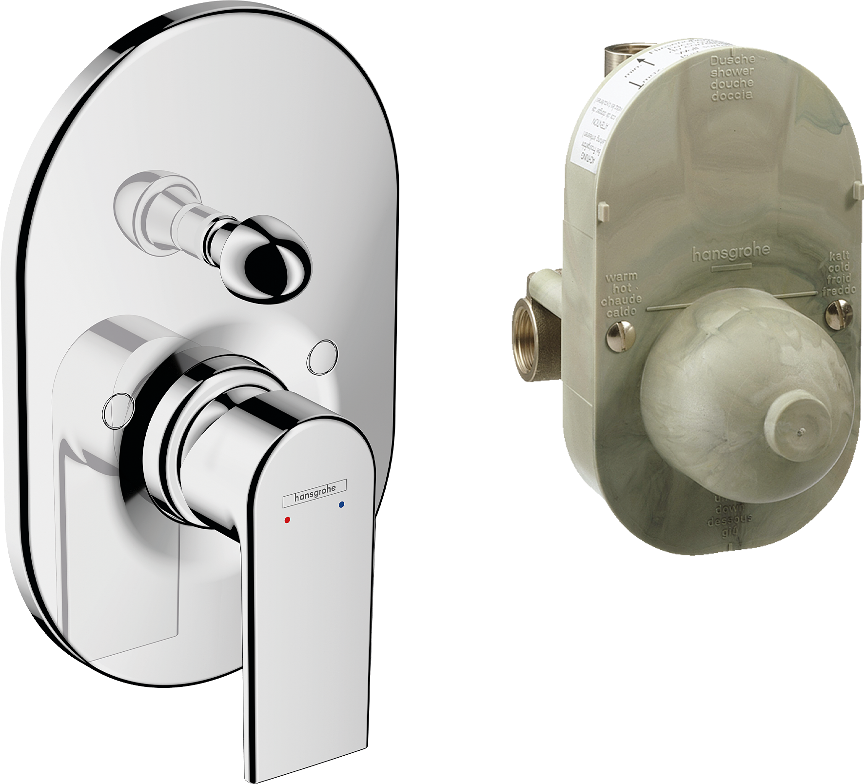 Set miscelatore vasca da incasso