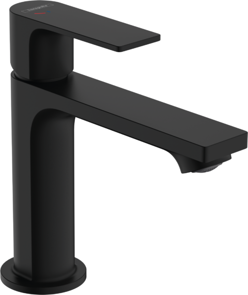 Einhebel-Waschtischmischer 110 CoolStart EcoSmart+ mit Zugstangen-Ablaufgarnitur Mattschwarz