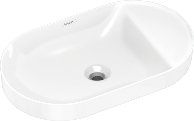 Wash bowl 675/395 without tap hole with shelf