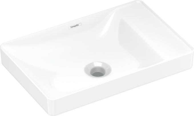 Wash bowl 600/390 without tap hole with shelf