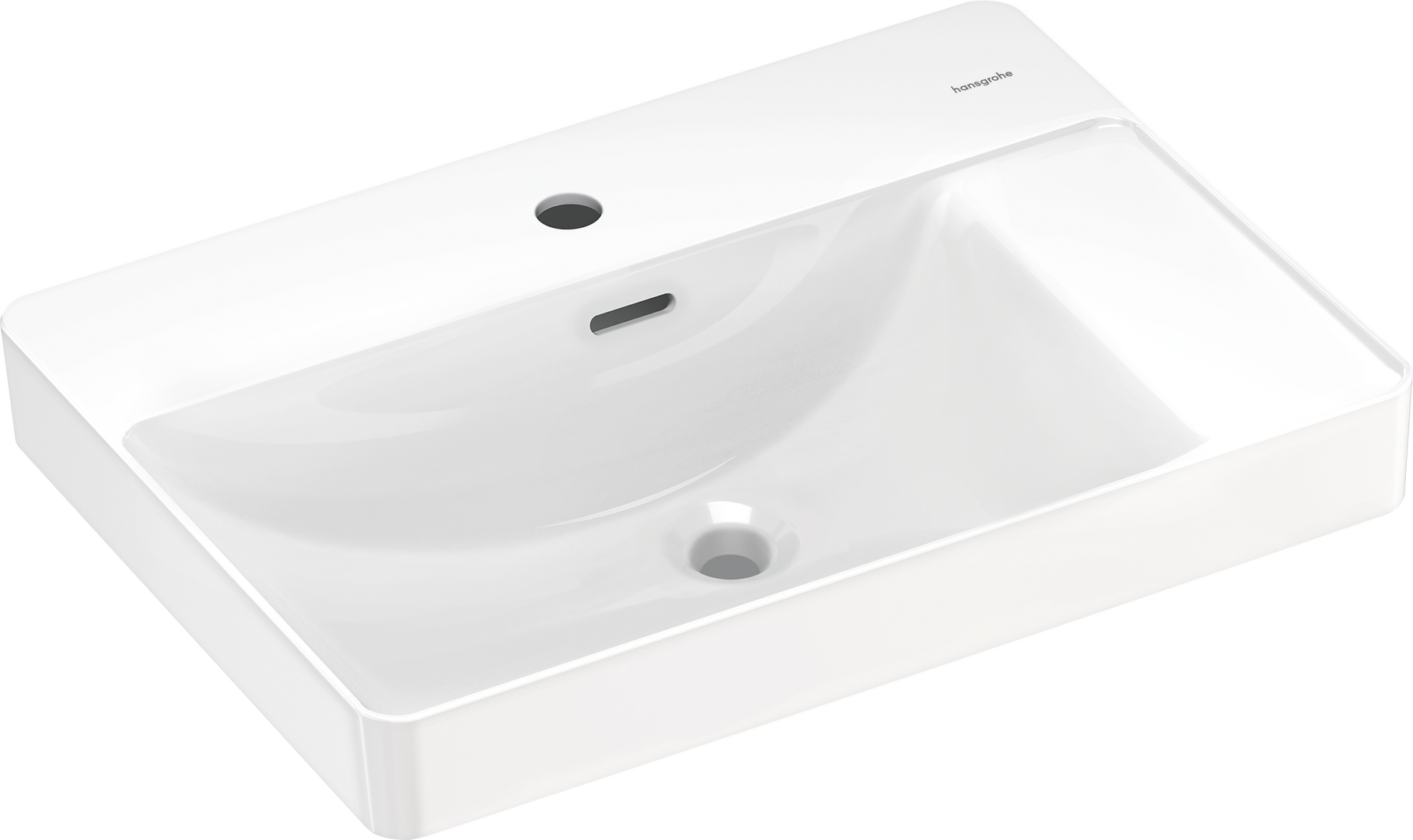 Wash bowl 600/440 with tap hole and shelf